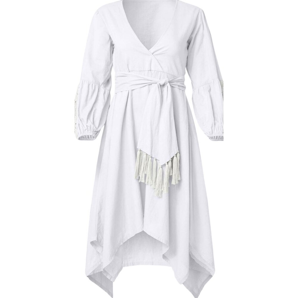 VENUS White Midi Dress